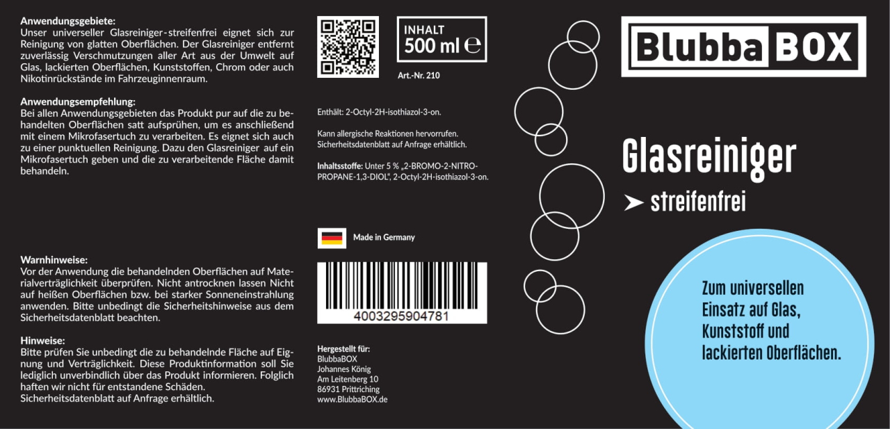 Preview: Glasreiniger - BlubbaBOX