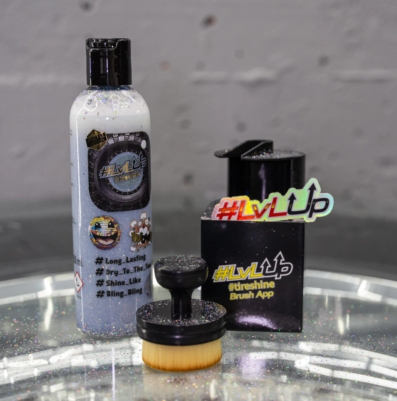 Preview: LvLUp Tireshine Special Edition - Glitter 250ml - verschiedene Farben