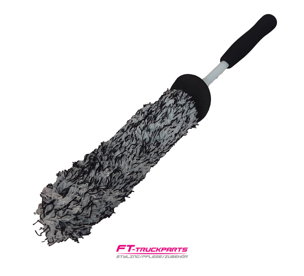 Mikrofaser Felgenbürste / Wheel Brush schwarz/weiß